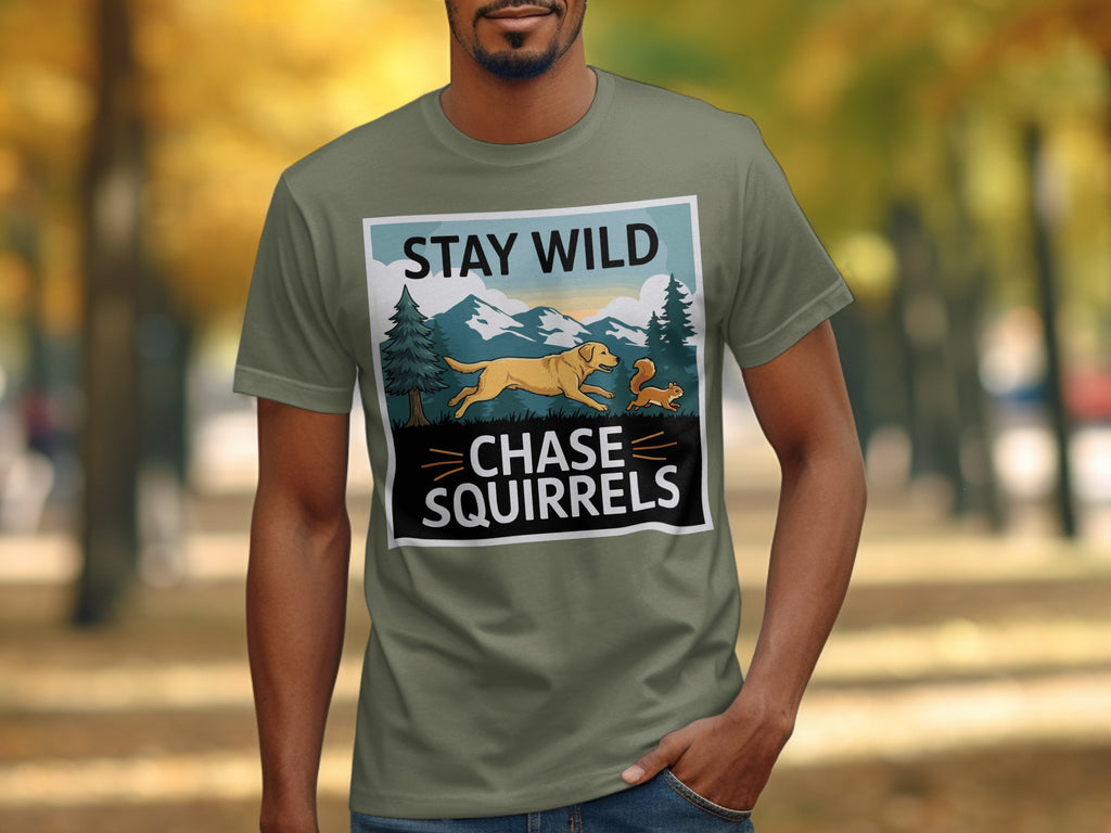 Stay Wild Chase Squirrels Graphic T-Shirt Product