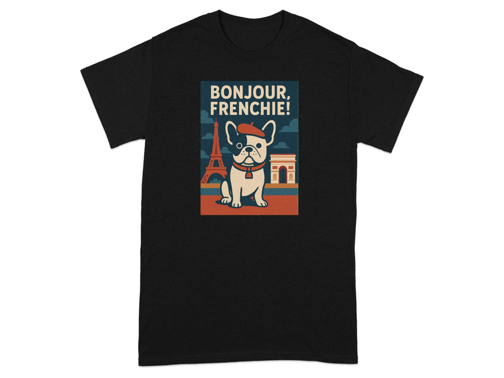 Bonjour Frenchie Graphic Design T-Shirt