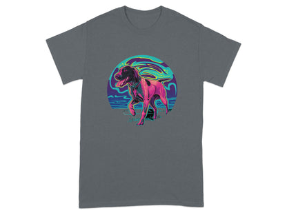 Artistic Dog in Neon Design Graphic T-shirt product