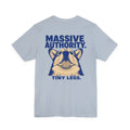 Corgi Authority: Tiny Legs Back Print Tee in Light Blue, back