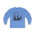 Upside Down Sleeping Greyhound Long Sleeve Tee in Carolina Blue