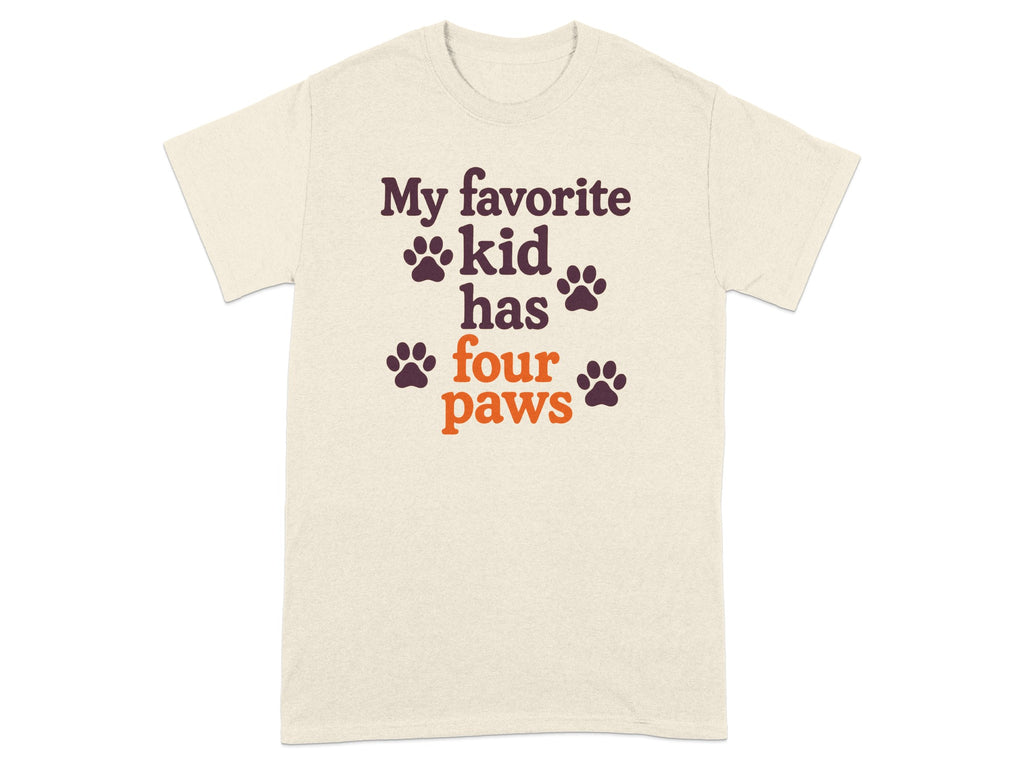 My Favorite Kid Has Four Paws Paw Print T-Shirt