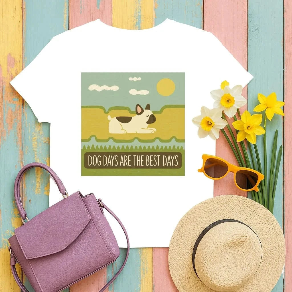 Dog Days Are The Best Days French Bulldog T-Shirt T-shirt
