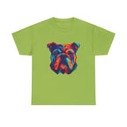 Colorful Geometric Bulldog Design Illustration Art T-Shirt