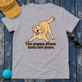 The Puppy Phase Lasts Ten Years Yellow Lab T-Shirt in Athletic Heather