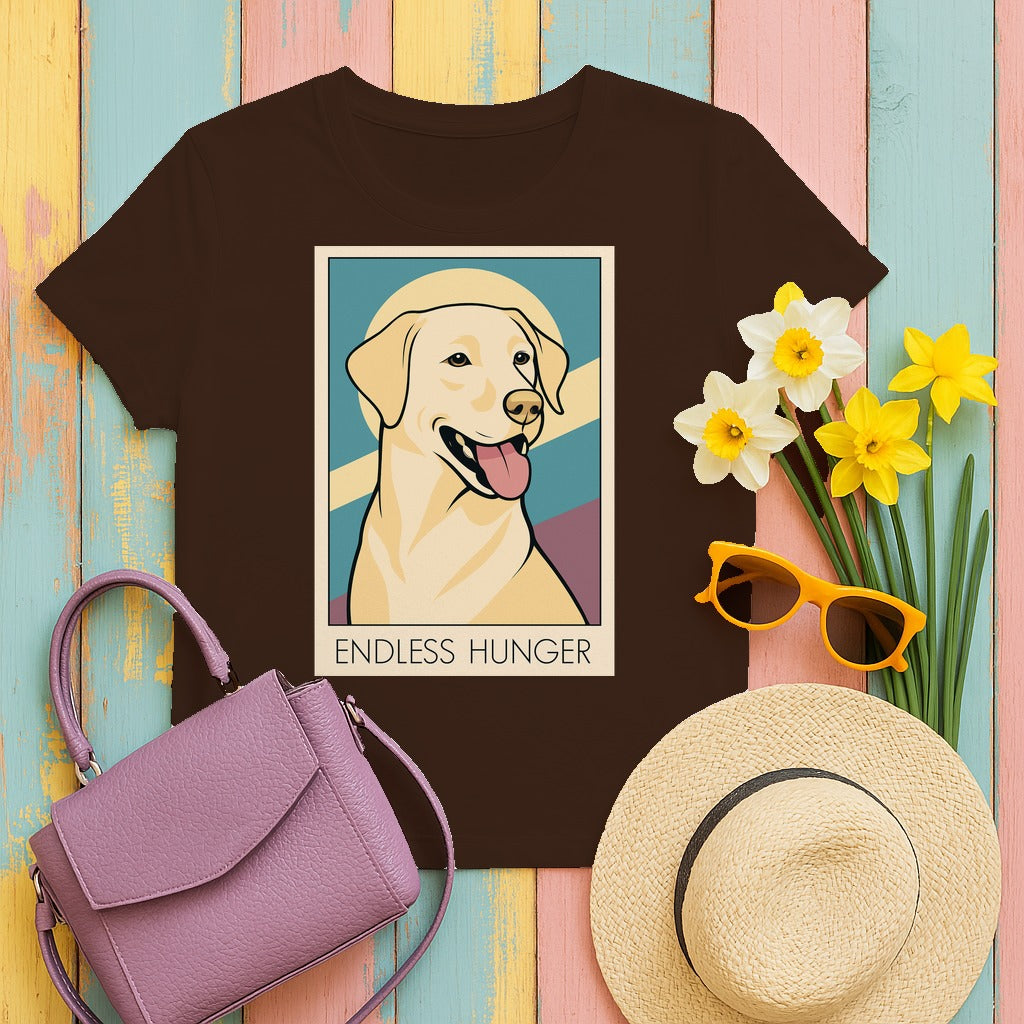 Endless Hunger Yellow Lab T-Shirt in Dark Chocolate