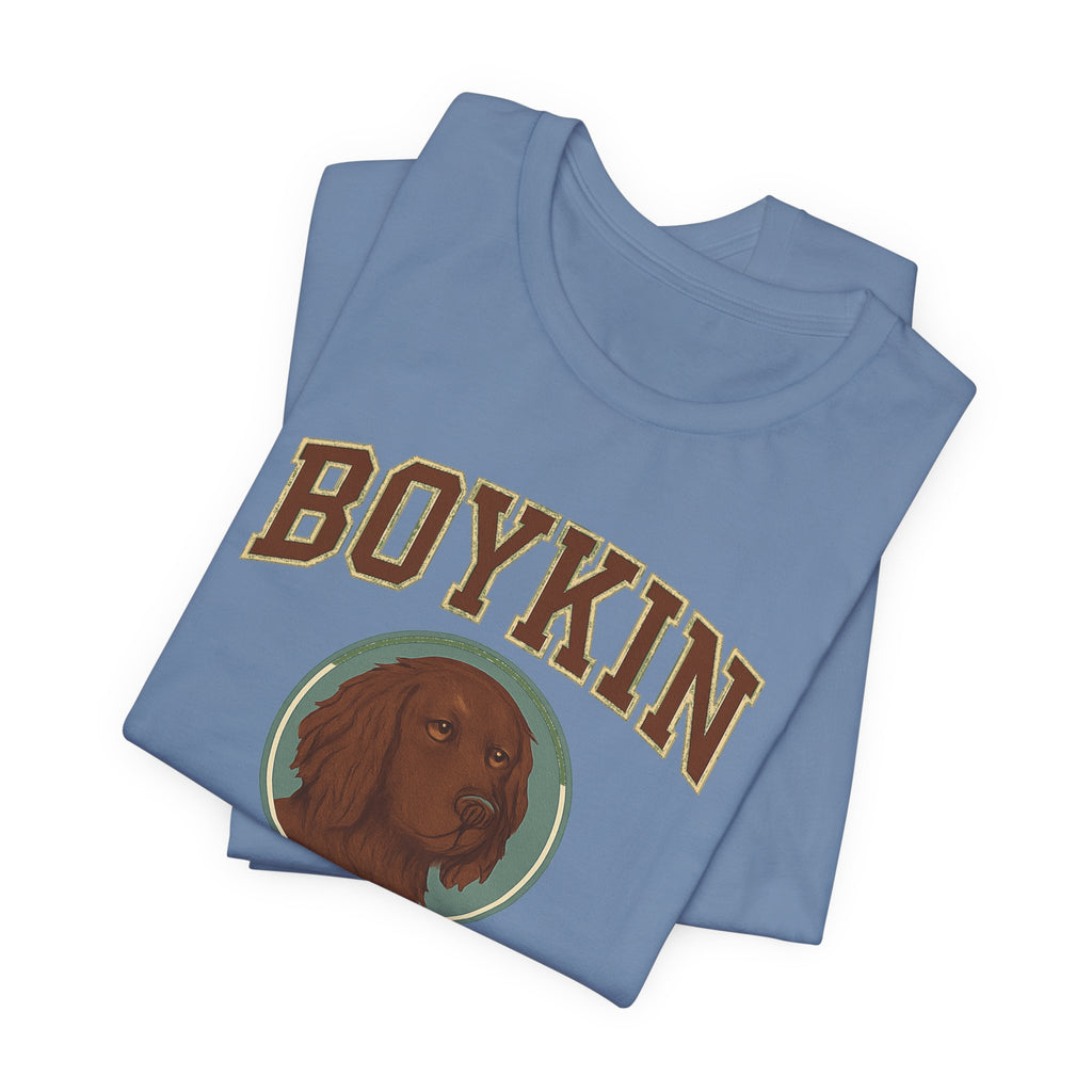 Boykin Spaniel Does It All Varsity Tee