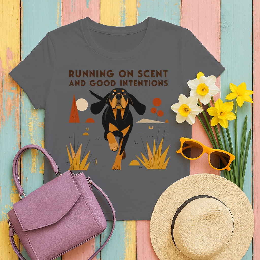 Scent & Intentions Coonhound T-Shirt in Graphite Heather