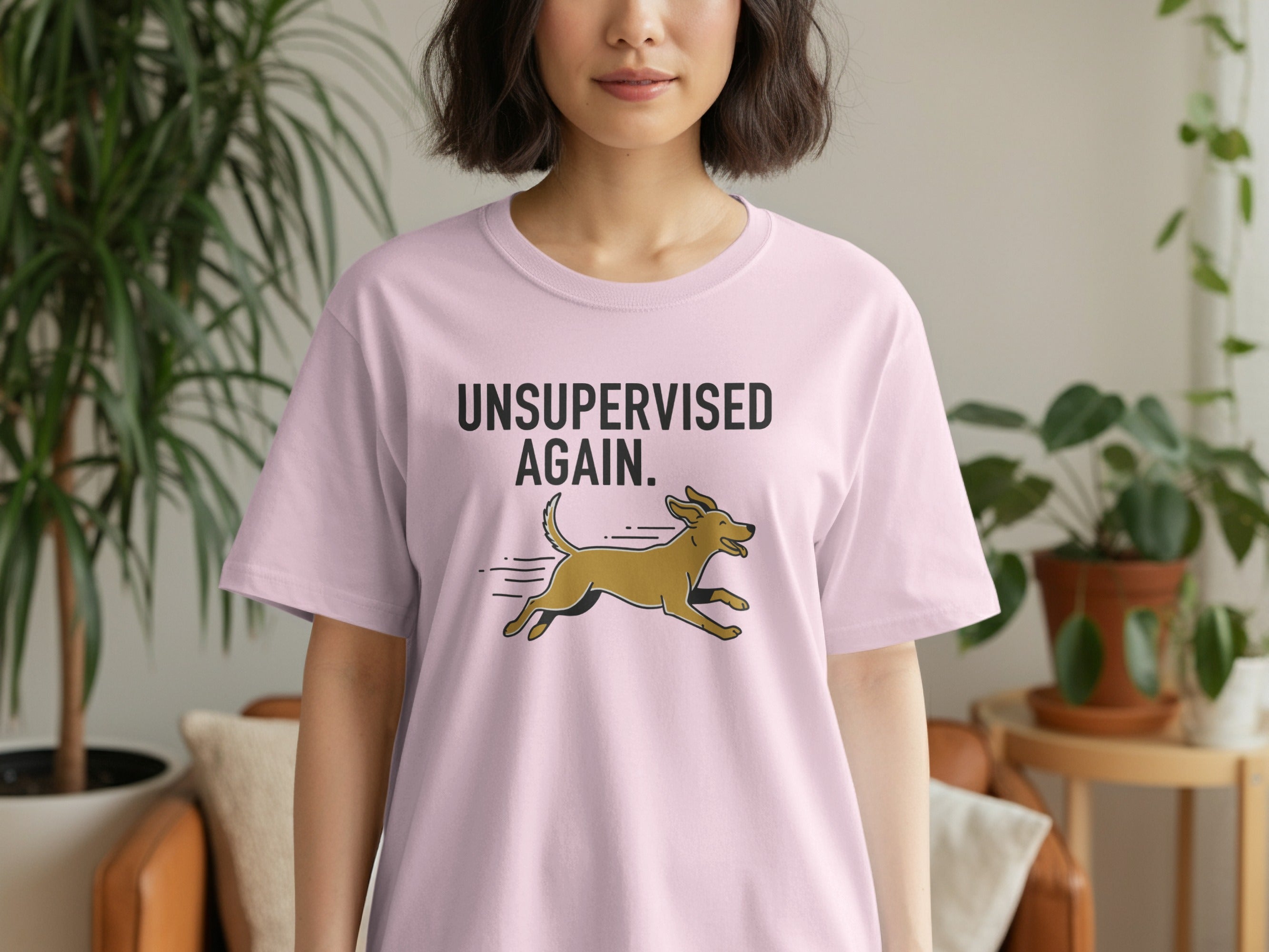 Unsupervised Again Dog Running Graphic Shirt