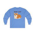Bark Loaf Corgi Long Sleeve Tee in Carolina Blue