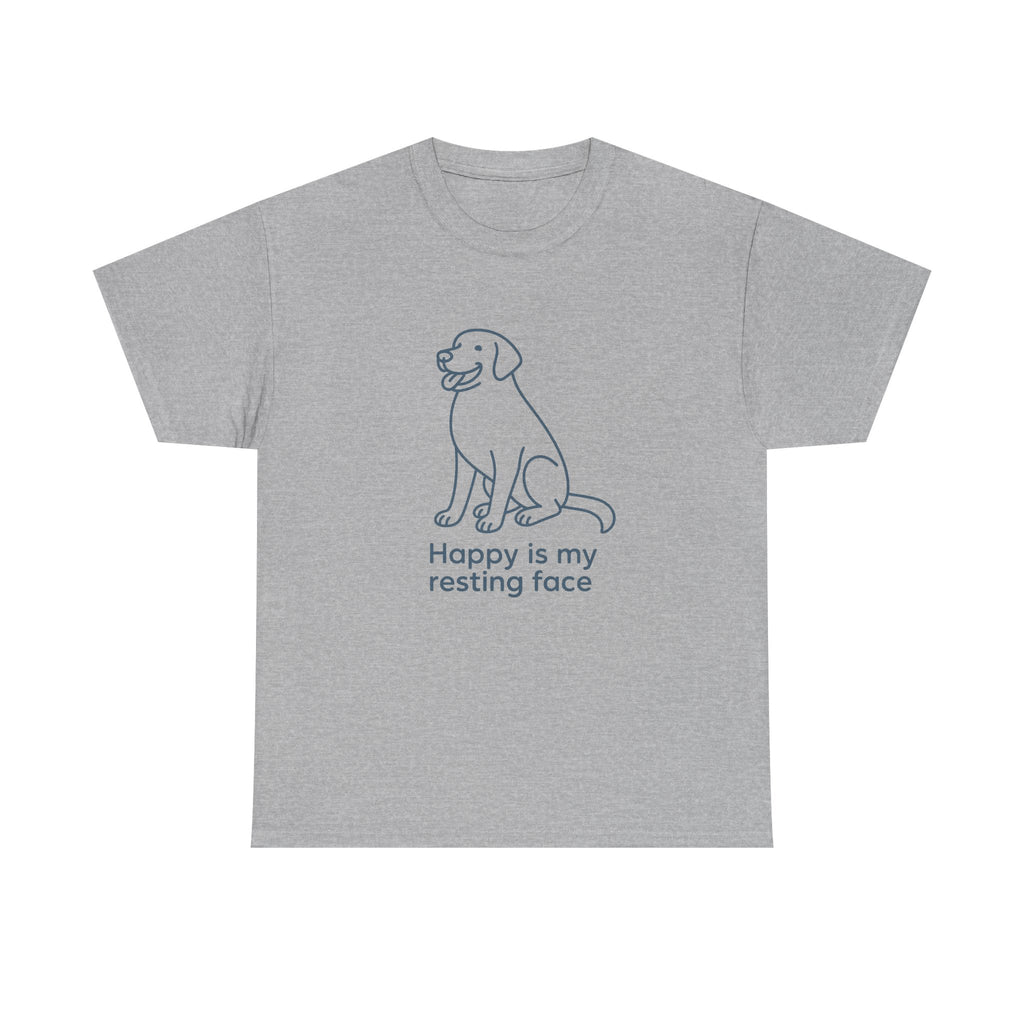 Happy Is My Resting Face - Funny Chocolate Lab Tee