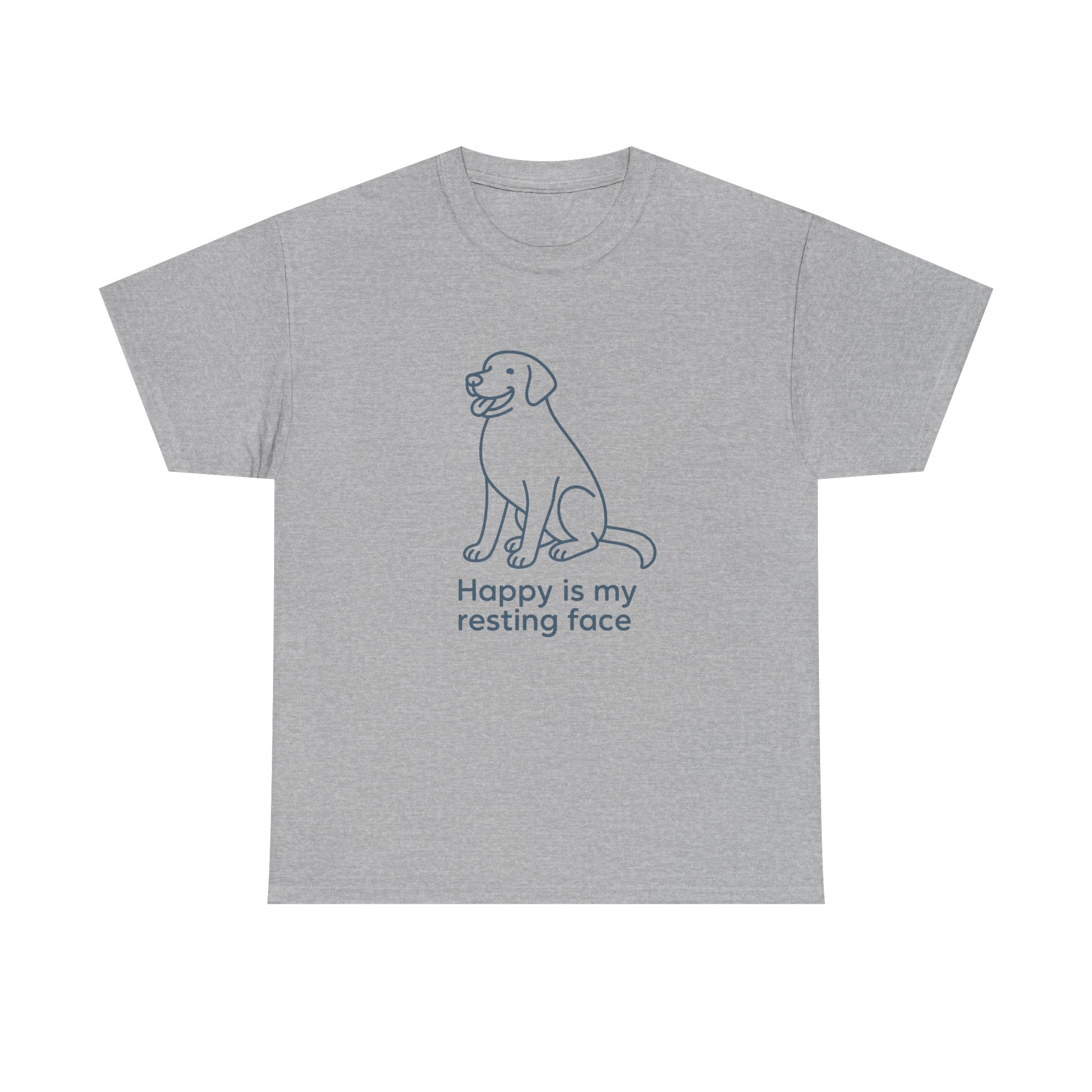 Happy Is My Resting Face - Funny Chocolate Lab Tee