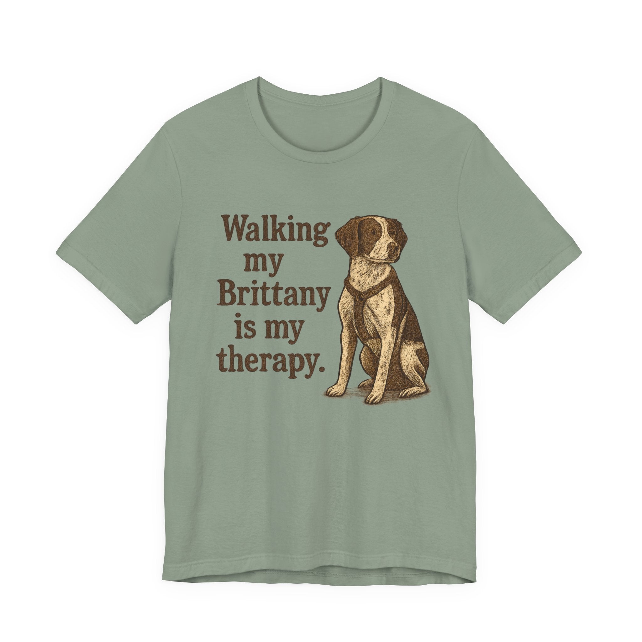 Walking My Brittany Is My Therapy Tee