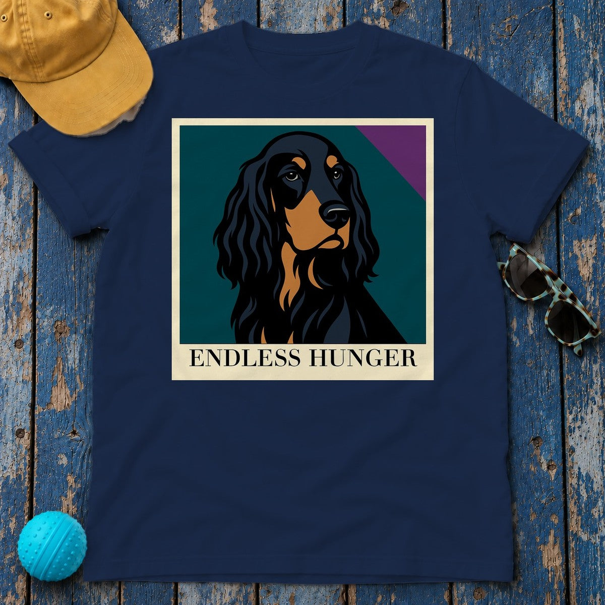 Endless Hunger Gordon Setter T-Shirt in Navy
