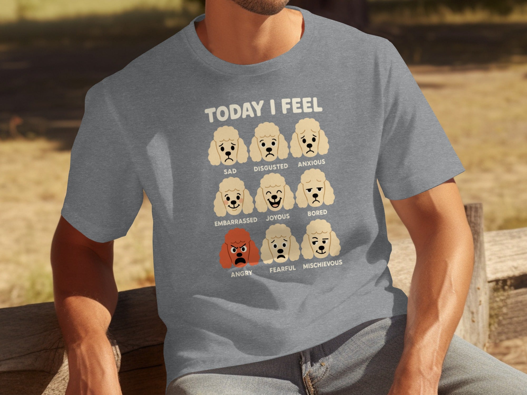 Funny Today I Feel Emotions Dogs Graphic Shirt