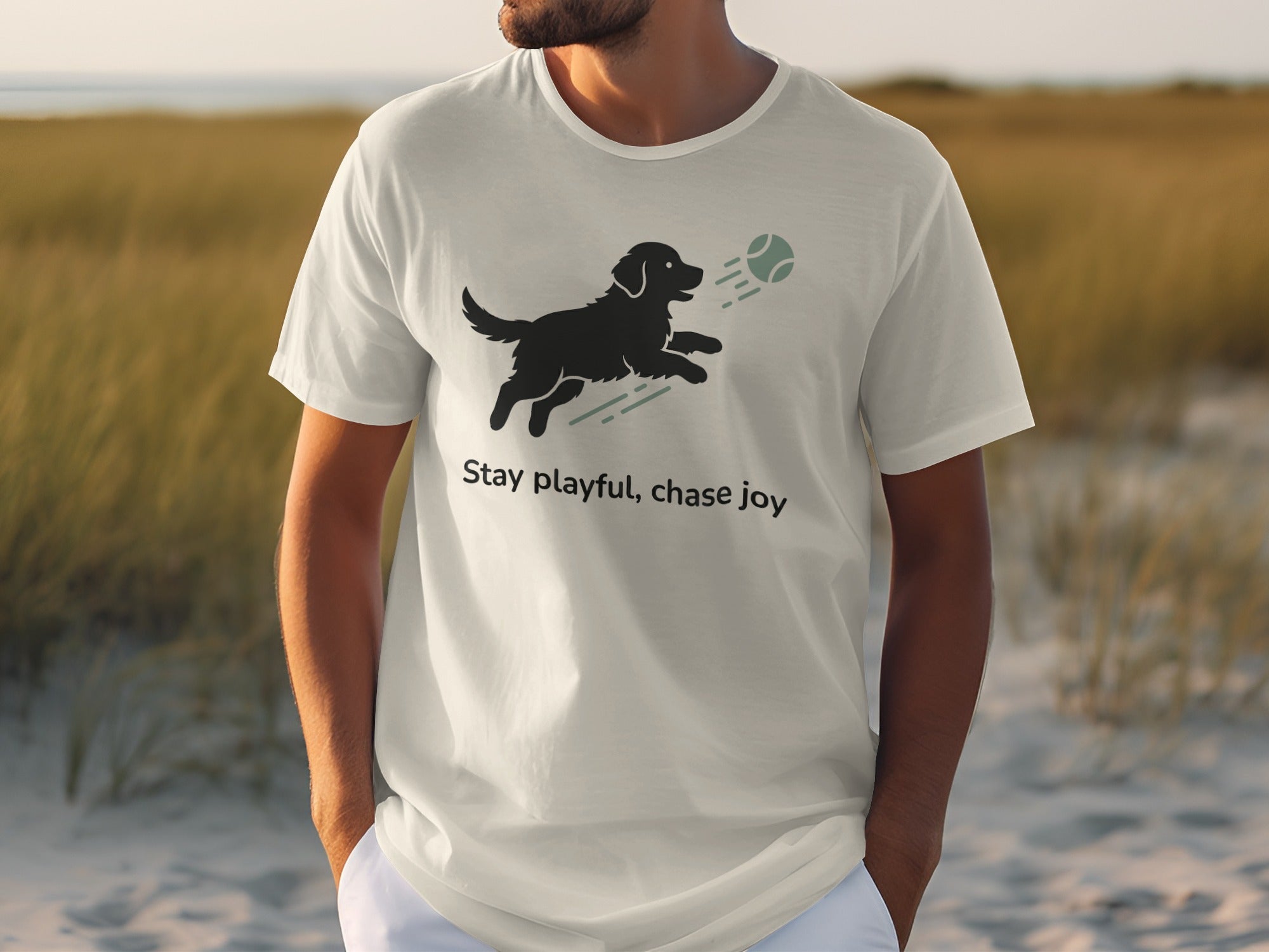 'Stay Playful Chase Joy Dog Graphic T-Shirt'