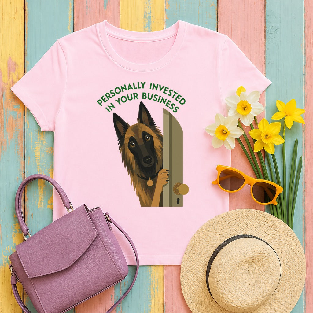 Personally Invested Belgian Tervuren T-Shirt in Light Pink