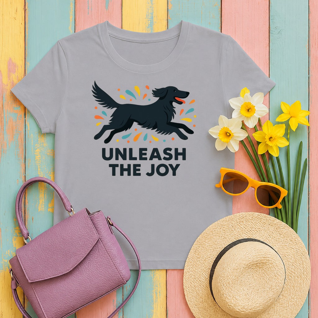 Flat-Coat Unleash the Joy Tee in Athletic Heather