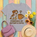 Powered By Brittany and Coffee T-shirt in Athletic Heather