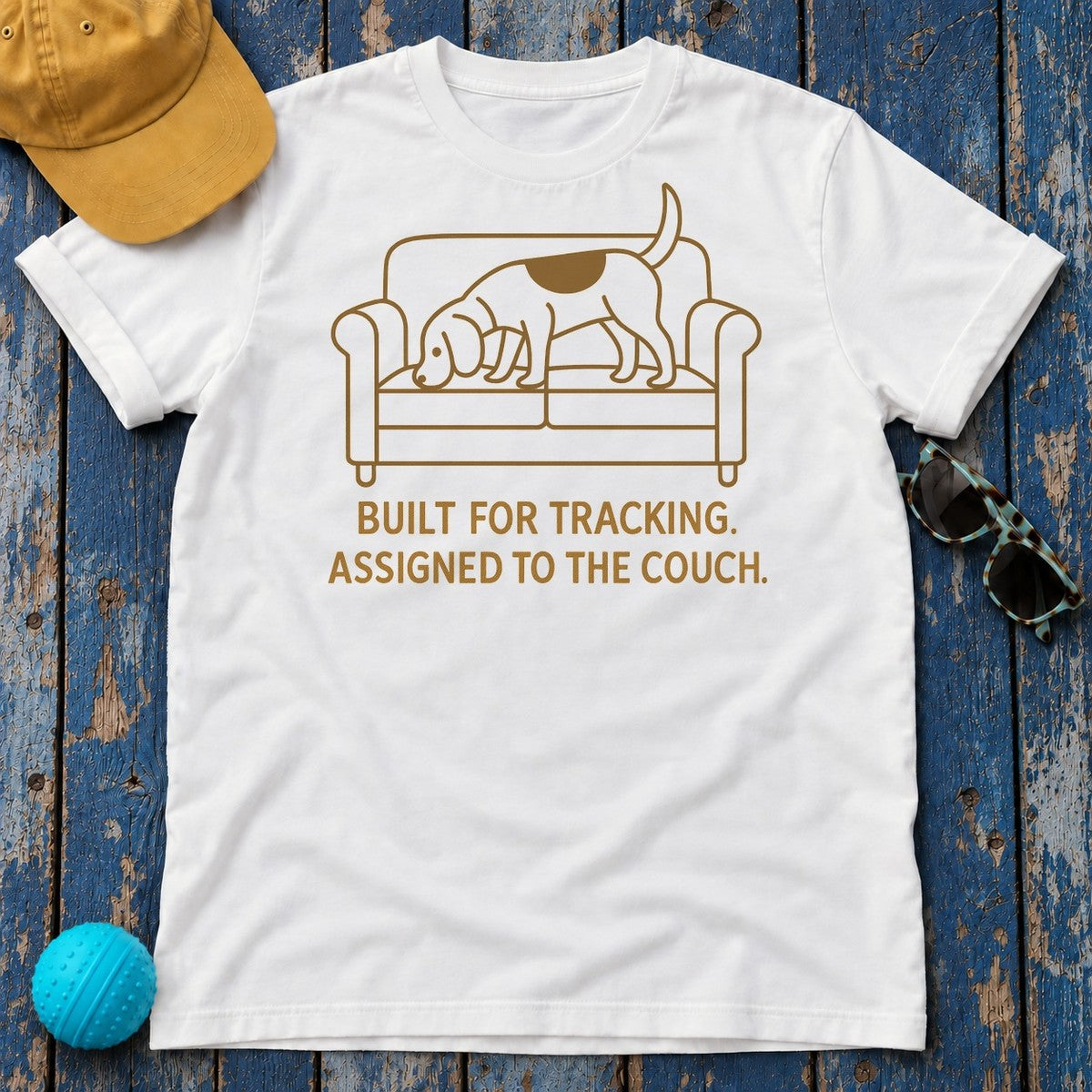 Beagle Built For Tracking Tee in White