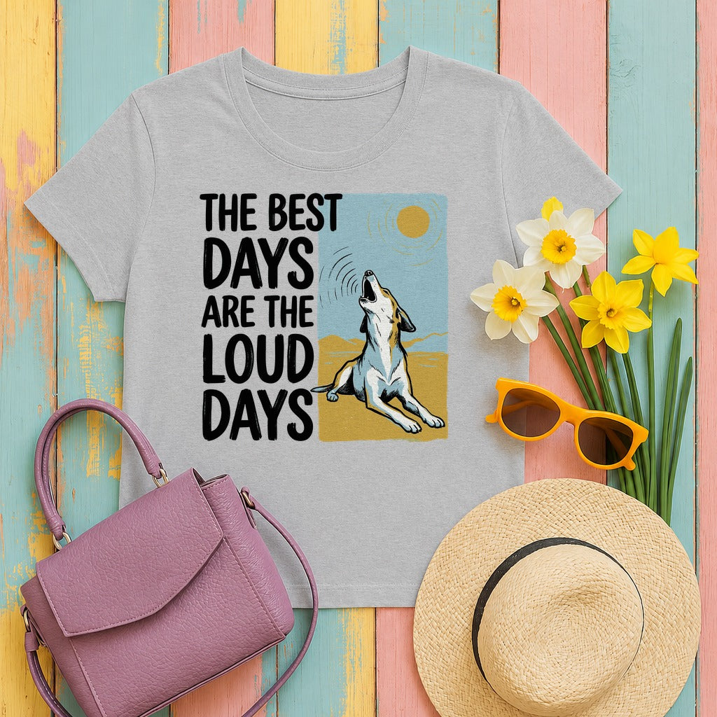 Loud Days Howler Beagle T-Shirt in Sport Grey