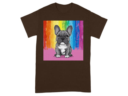 Adorable French Bulldog with Colorful Background product type