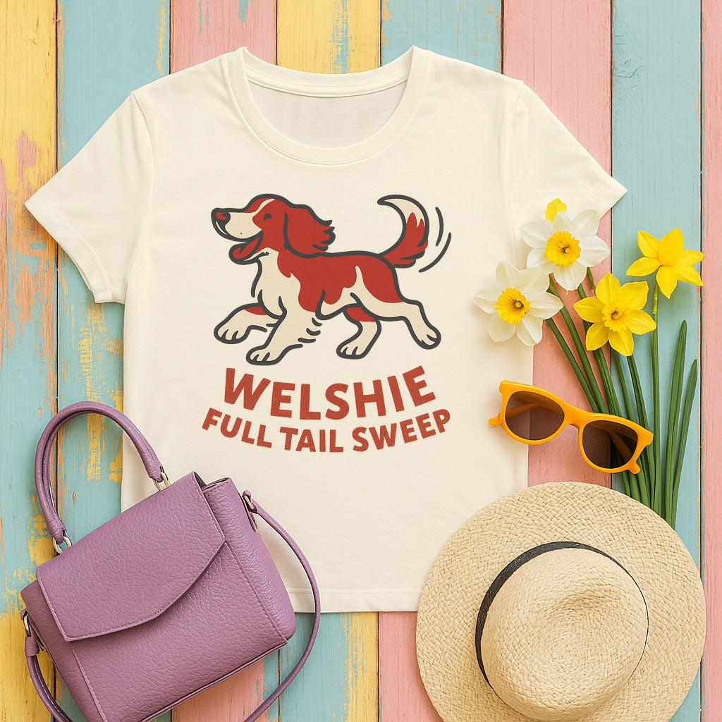 Welsh Springer Spaniel Full Tail Sweep T-shirt in Natural