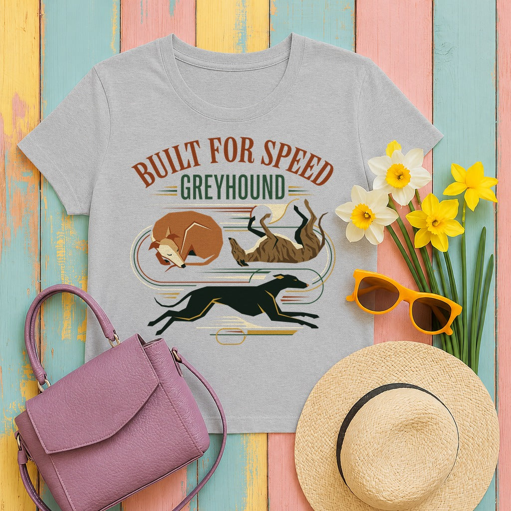 Built For Speed Greyhound T-shirt in Sport Grey