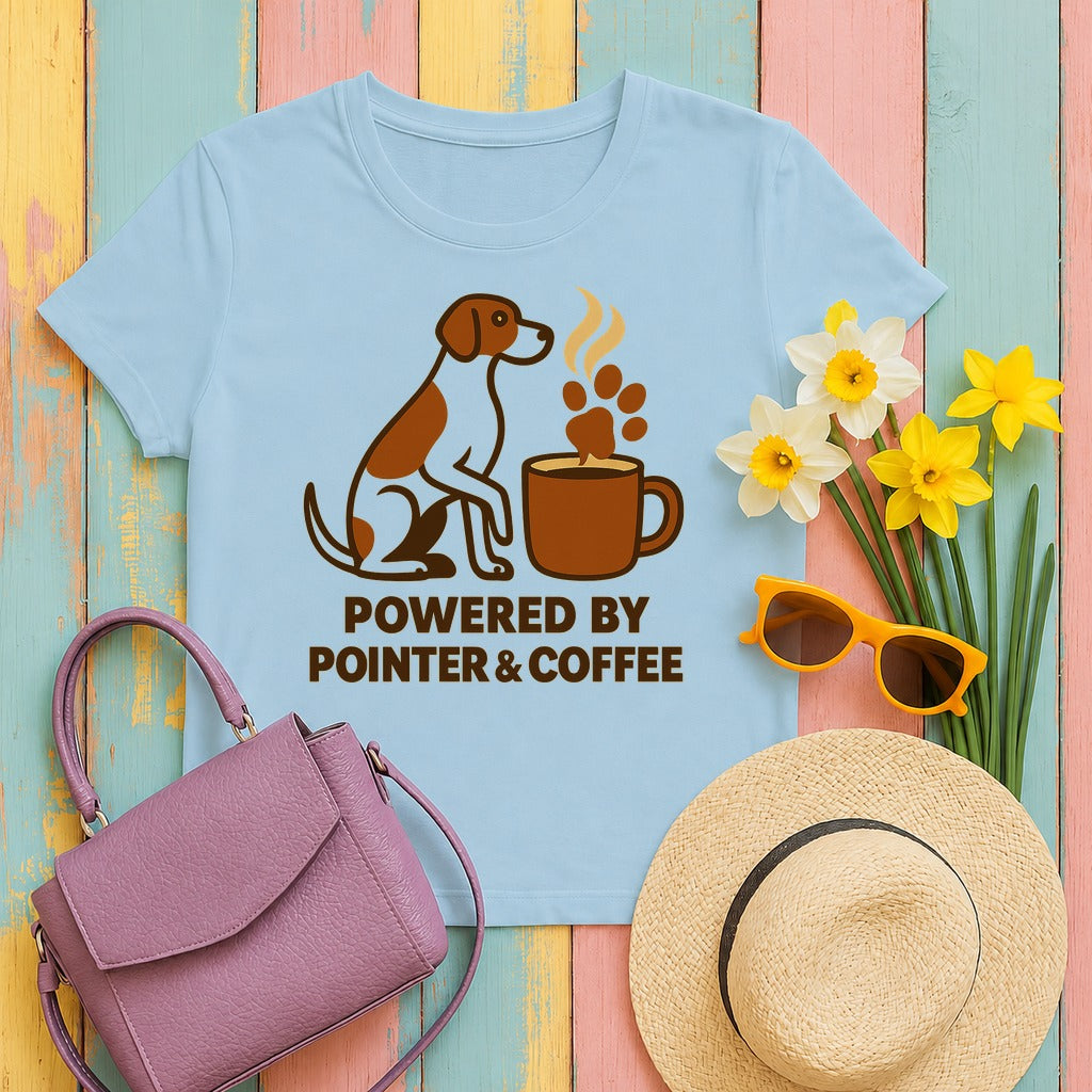 Powered by Pointer & Coffee T-shirt in Light Blue
