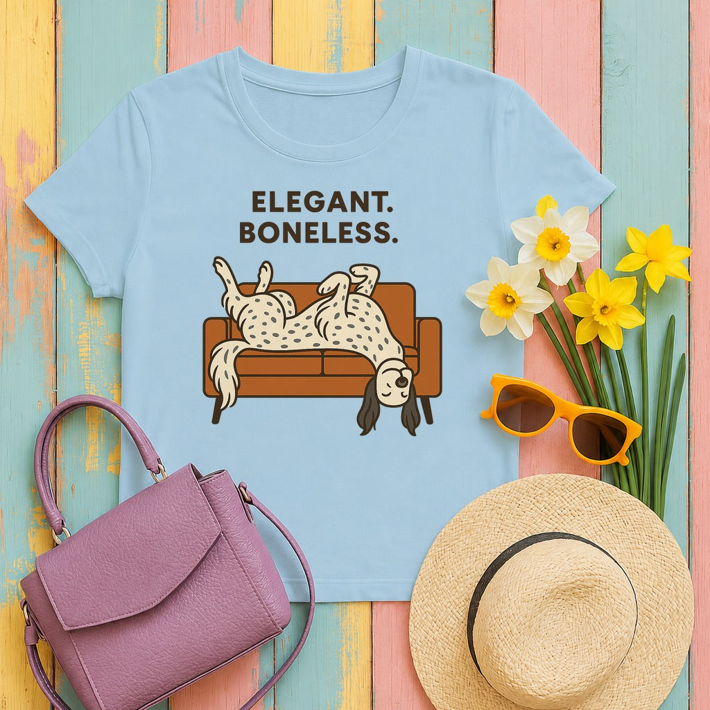 English Setter Elegant Boneless Tee in Light Blue