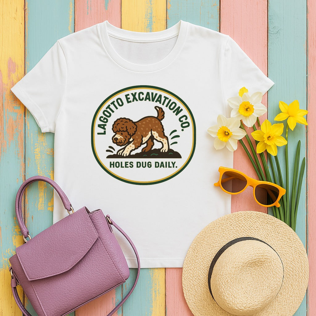 Lagotto Excavation Co. Tee in White