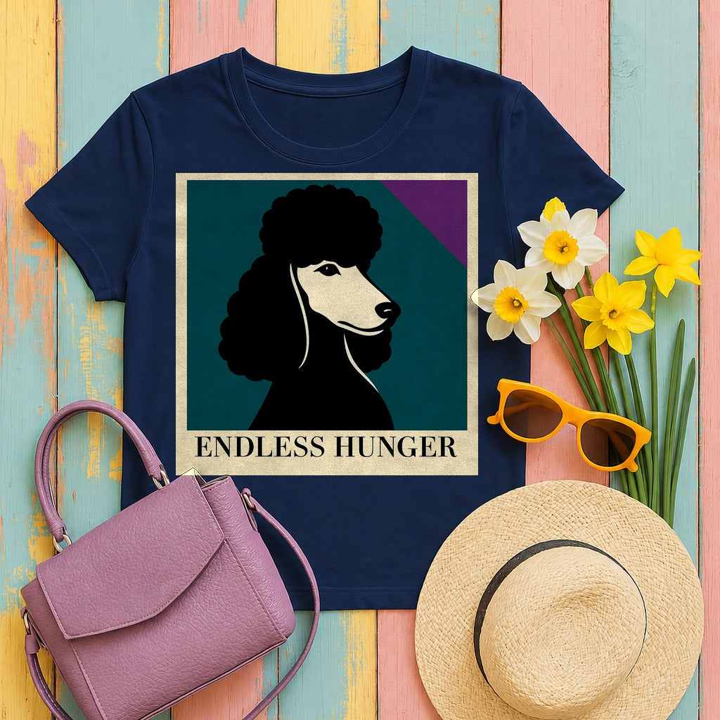 Endless Hunger Poodle Graphic T-shirt in Navy
