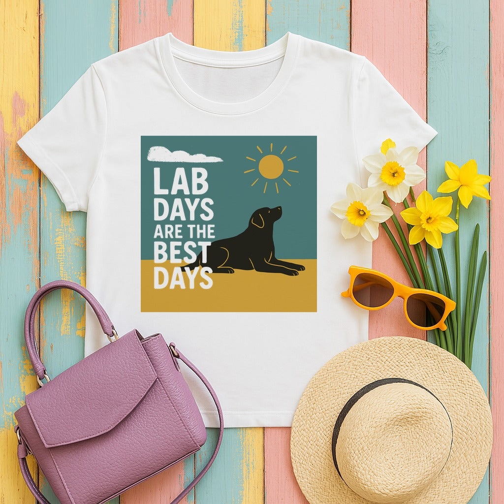 Black Lab Days T-Shirt in White
