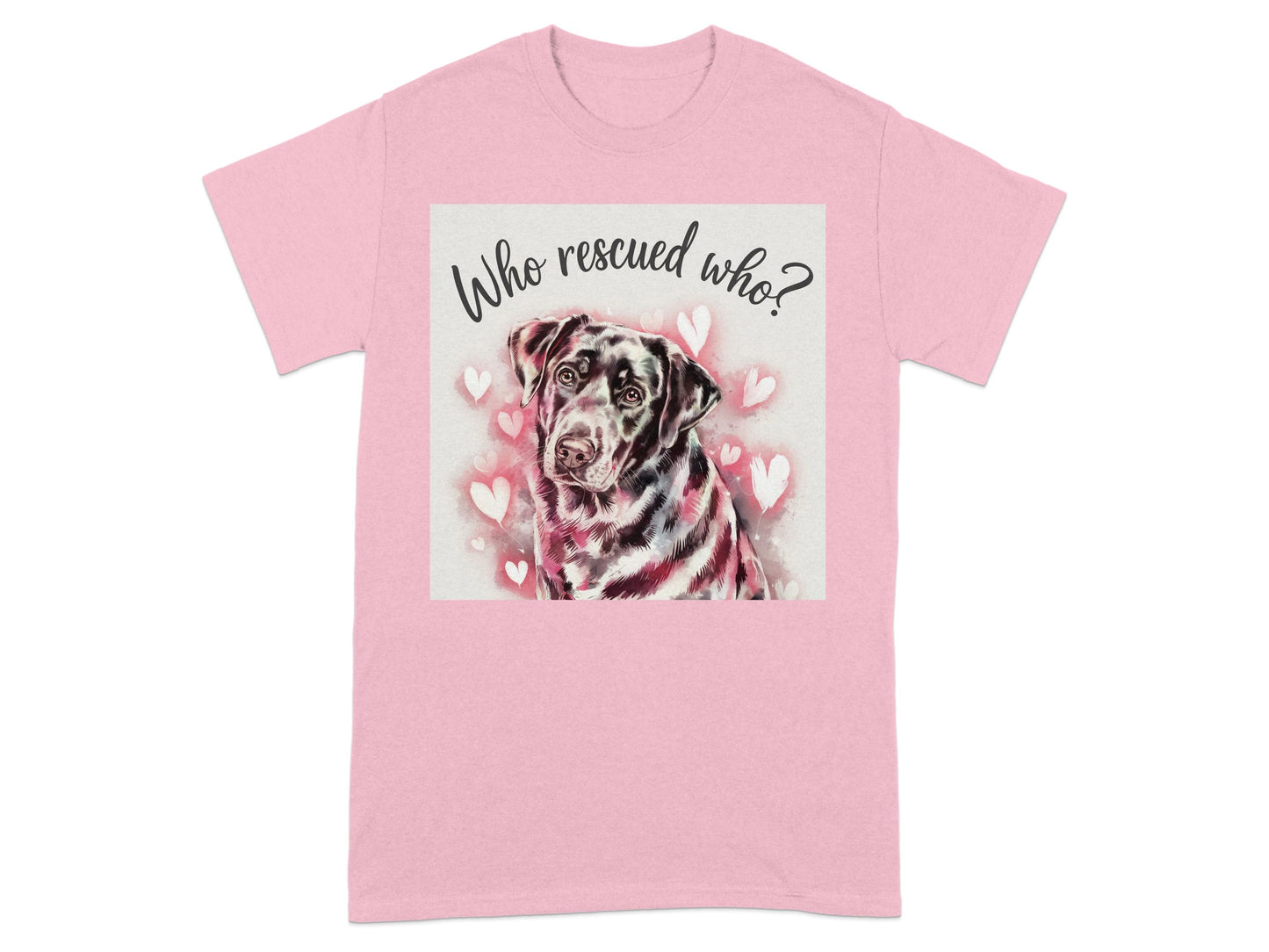 Who Rescued Who Pink Graphic T-Shirt product type