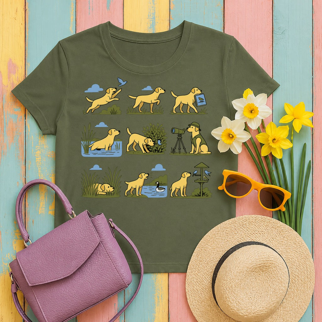 migbackfill observant-lab-s-outdoor-adventures-t-shirt tee flat lay hero v8