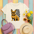 Full-Time Couch Potato Frenchie T-shirt in Natural
