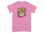 Groovy Frenchie Graphic Print Pink T-shirt