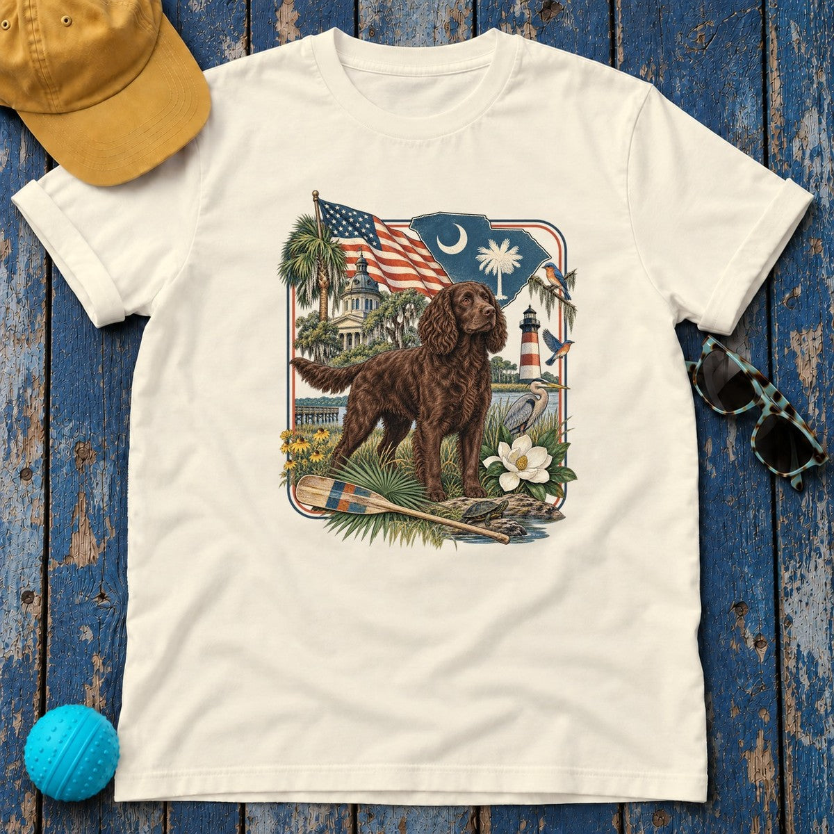 Boykin Spaniel South Carolina Heritage T-Shirt in Natural
