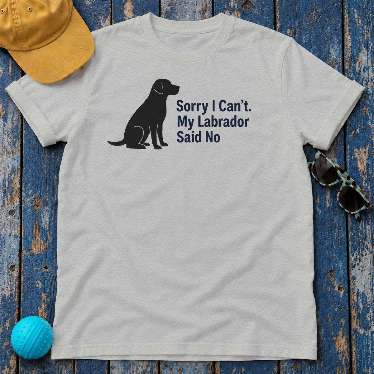 My Labrador Said No T-Shirt in Sport Grey