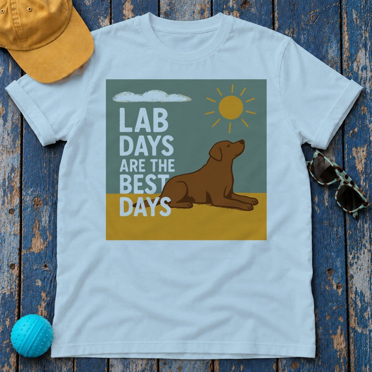 Lab Days Are The Best Days T-shirt in Light Blue