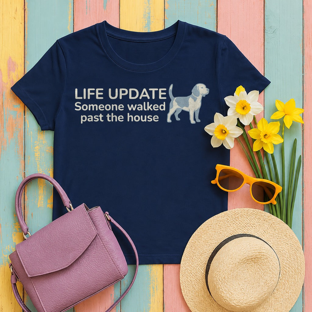 Beagle Life Update T-Shirt in Navy