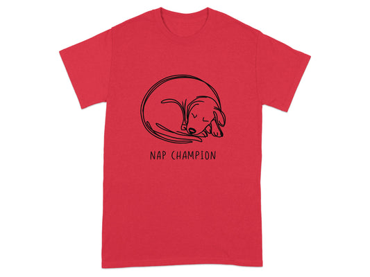 Cozy Nap Champion Red T-Shirt product type