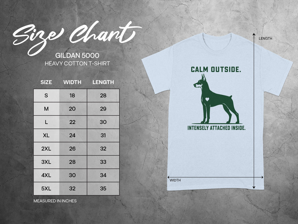 Calm Outside Doberman T-Shirt