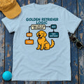 Golden Retriever Logic Flowchart T-Shirt in Light Blue