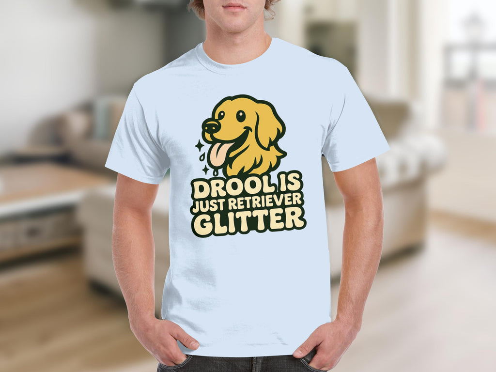 Drool Is Just Retriever Glitter T-shirt