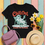 w3hero chill-out-golden-retriever-humor-t-shirt tee flat lay hero v8