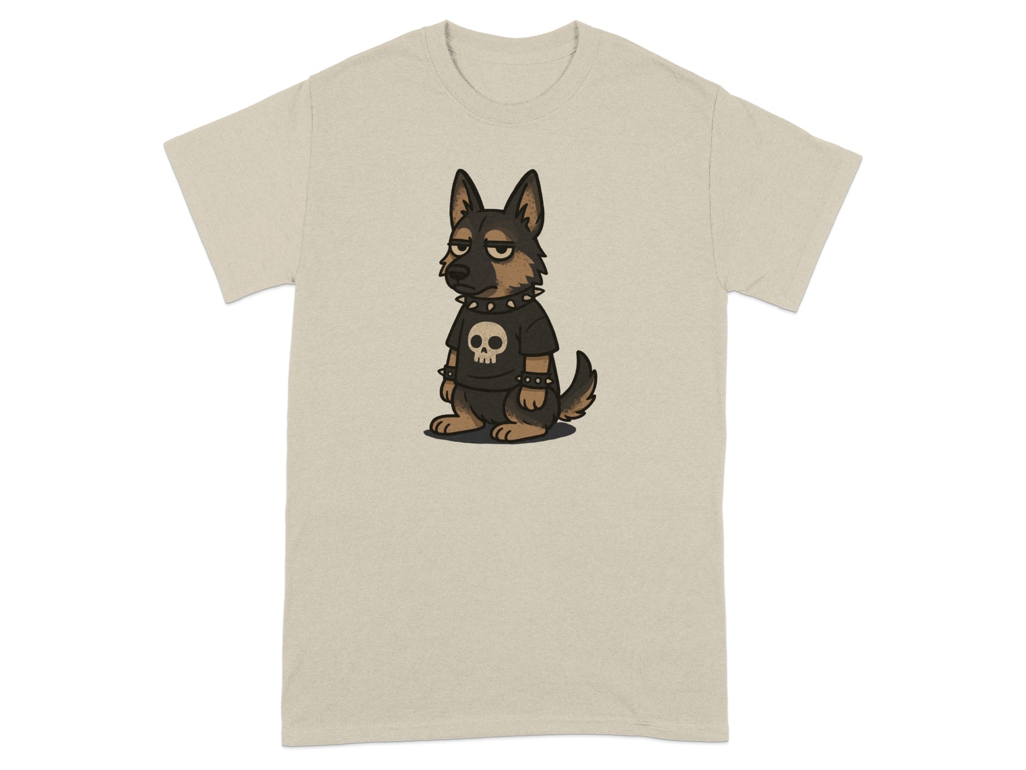 Funny Punk Dog with Skull Shirt T-shirt