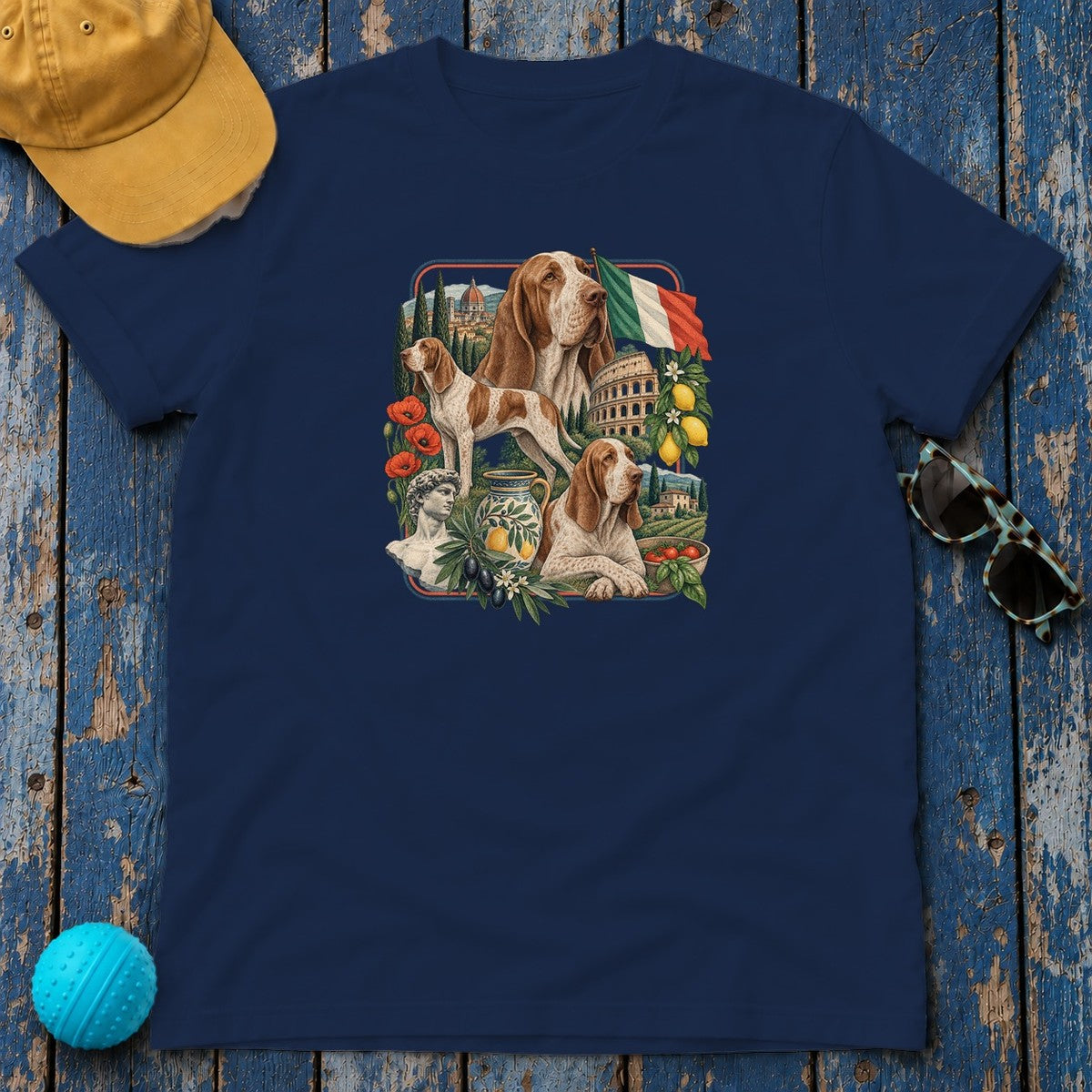 Bracco Italiano Italy Heritage T-Shirt in Navy