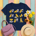 Golden Retriever Artisan T-shirt in Navy