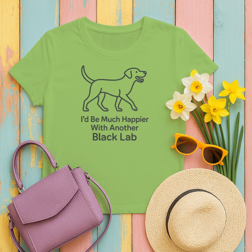 Another Black Lab Please Graphic T-Shirt in Lime